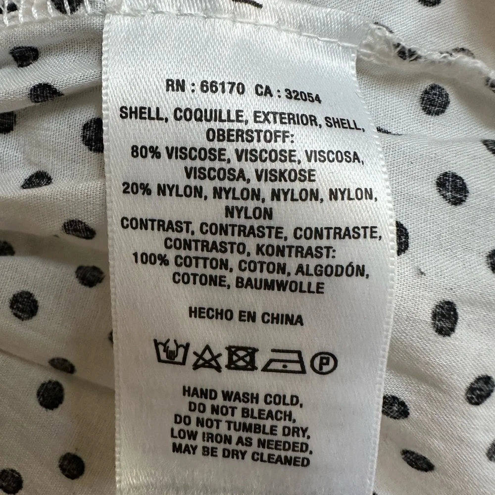 Anthropologie Polka Dot Puff Sleeve Top
